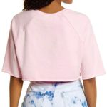 BP New  Flower Embroidered Short Sleeve Cropped Sweatshirt Pink Photo 2