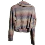 Cozy Pink and Purple Turtleneck Sweater Size M Photo 1