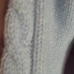 VANESSA BRUNO MARLED BABY BLUE CABLE KNIT THICK WOOL BLEND TURTLENECK SWEATER XS Photo 9