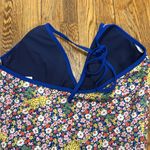 NWT Boden Como String Halter Top Floral paisley azure tiger one piece swimsuit Blue Size 16 Photo 4
