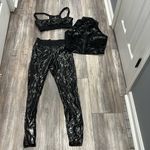 Heroine Sport Liquid Patent leggings, bra and jacket set size medium/large Black Photo 7