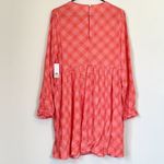 BP NWT  Print Long Sleeve Dress in Pink and Orange Plaid - Size: Large Photo 5