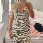 QOS TIGER STRIPE DRESS W/ POCKETS Multiple Photo 0