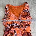 Hutch  Wrap One-Piece Swimsuit Orange Floral Large NWOT Photo 2