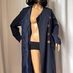 Vintage OOAK Navy coat dress double Photo 13