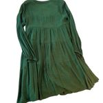Maeve Anthropologie Tiered Mini Dress Long Sleeve Casual Green S Photo 4
