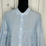 Habitat  Clothes To Live In Button Up Blouse Crinkle Blue White Striped Size XS Photo 1