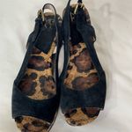 MRKT Harper Suede Cork Platform Sandals 7.5 Black Leopard Y2K Indie Boho Retro Photo 5