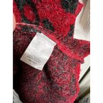 Joseph A 301-006  Size Medium Long Red Black cardigan duster Open Front Photo 3