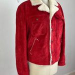 Saint Laurent  Red Suede Boyfriend Shearling Jacket NWT XLarge Photo 1
