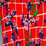 Anthropologie Conditions apply- smocked peplum tank top red w/floral print NWT Photo 3