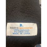 B. bindya accessories Black 100% Cashmere Scarf Embroidered Fringe 72x26 wrap Photo 4