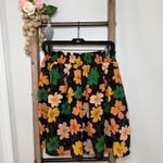Who What Wear  Floral Mini Skirt Black Orange Green Size X Small Photo 3