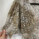 Faithfull the Brand Faithful The Brand Margherita Brown Animal Print Smocked Mini Dress Womens 4 Photo 7