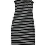 Derek Heart  Monochrome Striped Midi Dress Photo 0