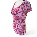 Trixxi Y2K dead stock‎  Pink paisley top M/L nwt. Photo 5