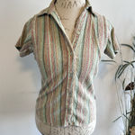 Woolrich  Women's‎ Camp Shirt Plaid 100% Cotton  Small Short Sleeves Photo 0