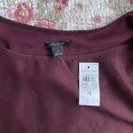Ann Taylor NWT Maroon Short Sleeve Blouse Photo 3