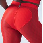 Savage X Fenty Women's Run 2 You High Waist Mesh Leggings Fire Engine Red Medium Photo 9