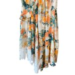 Anthropologie  V-Neck Ruffle Lace Floral Hi Low Tiered Slip Dress Size 6 NEW Photo 11