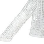 Jeanne pierre  White Open Knit Cardigan size Medium NWT Button Photo 5