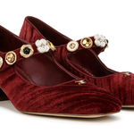 Circus by Sam Edelman NEW Elaine Burgundy Gems Velvet Embellished Loafer Chianti Photo 0