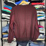 Bonjour Red And Black Grandpa Knitted Geometric Pattern Sweater Photo 8