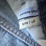 Abrand Jeans High Relaxed Shorts Women Size 27 Blue Light Wash Distressed Photo 2