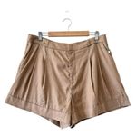 Anthropologie MAEVE Avery Pleated Trouser Shorts Cedar Size 16 NEW Photo 4