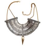 Sam Edelman NEW - Two-Tone Silver & Gold Fringe Spike Bib Collar Statement Necklace Photo 1
