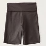 Abercrombie & Fitch Sheen Bike Shorts in Dark Olive Green Photo 0