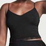 Victoria's Secret Victoria’s Secret Black Lace Trim Modal Cropped Cami Size XL Photo 0