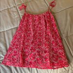 Nasty Gal Red and White Floral Eyelet Dress Photo 0