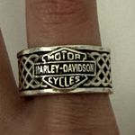 Harley Davidson 925 Sterling‎ Silver Weave Pattern Biker Ring Size 12 11.8g Photo 1