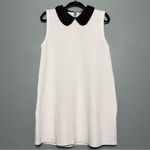 ZARA NWT  Beaded Bib Collar Knit Mini Dress White Black Women’s Size M Photo 0