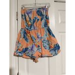 Kimchi Blue  Women's Floral Strapless Romper Size L Multicolor Summer Photo 3