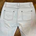 CAbi White Bootcut Jeans Size 6 Short Contrast Stitch Denim Raw Hem Western Boho Photo 7