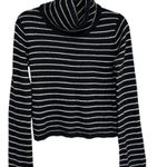 ALLSAINTS Marty Roll Neck Sweater Mohair Blend Black and White Stripe - Size XS Photo 2