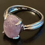 Amethyst Purple S925 silver women ring size 8.5 Photo 2