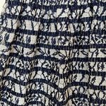 Miami navy blue V neck fit and flare short sleeve lace overlay dress large NEW Photo 3