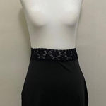 MANCYFIT Slip Underskirt with Slit in Black (SMALL) Photo 0