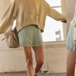 Free People NWOT  FP Movement Rally Pleated Miniskort in Pistachio XS/S Photo 0