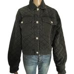 Bershka Quilted Buttoned Denim Jacket Photo 0