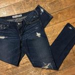 Hollister y2k  low rise straight leg distressed dark wash jeans size 5 Photo 0