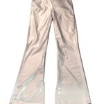 Show Me Your Mumu Silver Nashville Pull On Flares Faux Leather Size Medium Photo 2