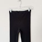Aerie [] Black Kick It Ribbed Knit High Rise Flare Wide Leg Pants Pull On Small S Photo 3