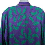 Victoria's Secret Vintage Gold Label Green Purple Satin Wrap Robe size S / M Photo 14
