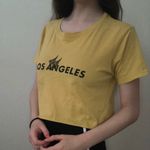 Brandy Melville Yellow Los Angeles Crop Top Photo 2