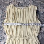 Mango  Butter Yellow Cream Pleated Midi Dress Photo 3