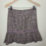 Context Lined Lavender Tweed Flirty Hem Skirt Purple Size 2 Photo 0
